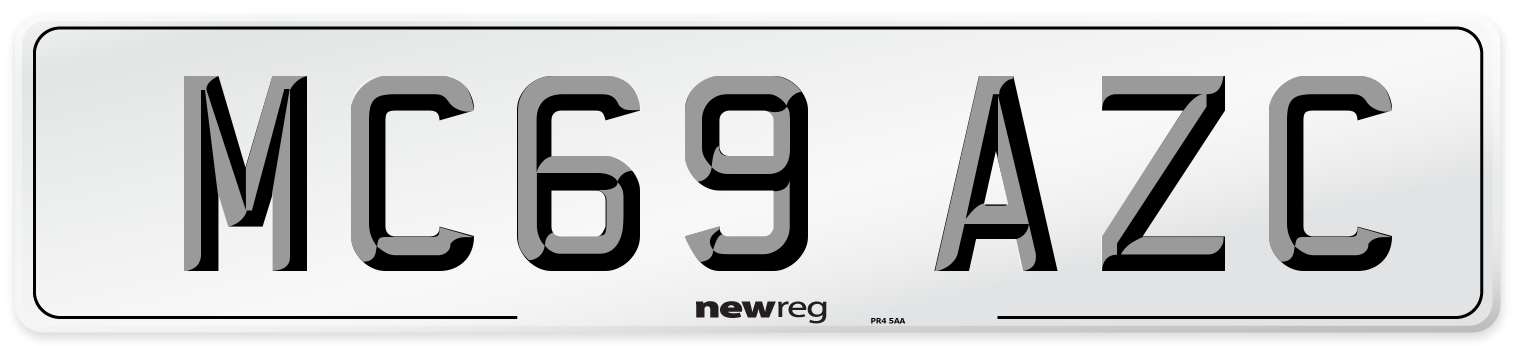 MC69 AZC Number Plate from New Reg